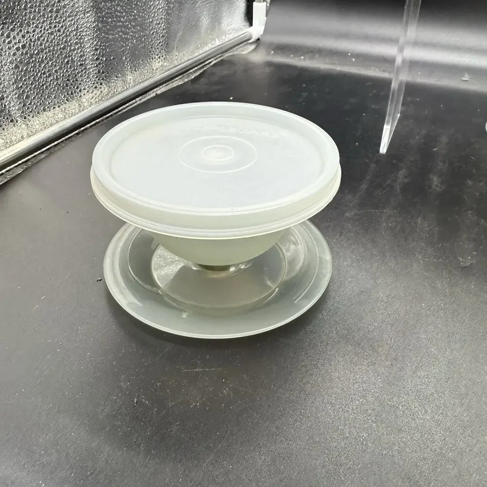 Vintage Tupperware Dessert Pudding Parfait Jello Cups With Lids Set of 5 Gray